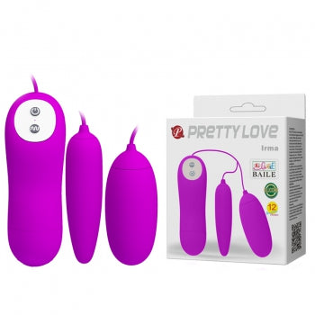 Pretty Love - Irma Remote Control Egg Massager Vibrator (Ungu)