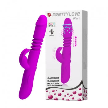 Pretty Love - Vibrator Kelinci Berputar Ward (Ungu)