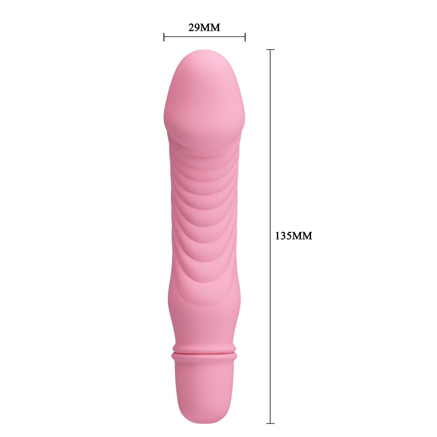 Pretty Love - Stev Vibrating Realistic Dildo (Màu hồng)