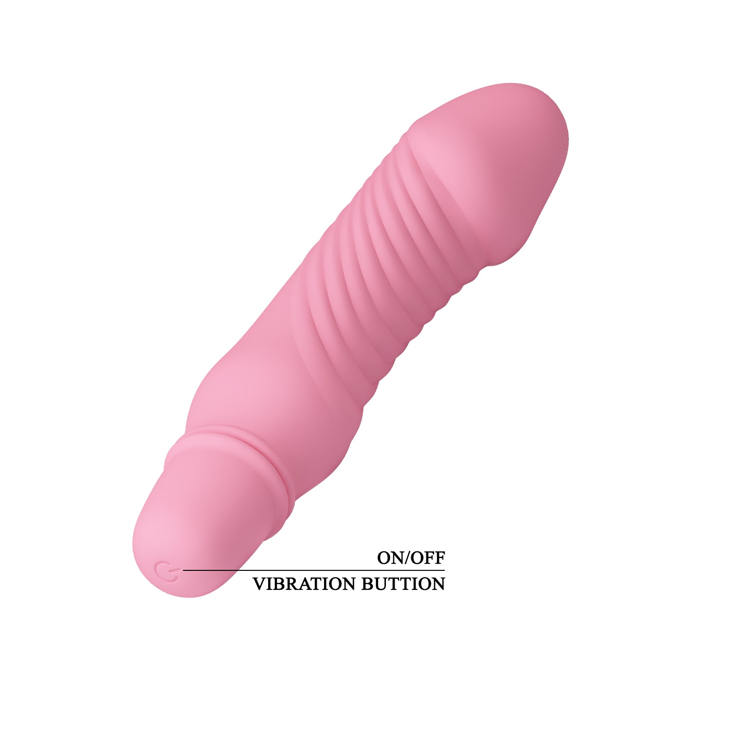 Pretty Love - Stev Vibrating Realistic Dildo (Màu hồng)