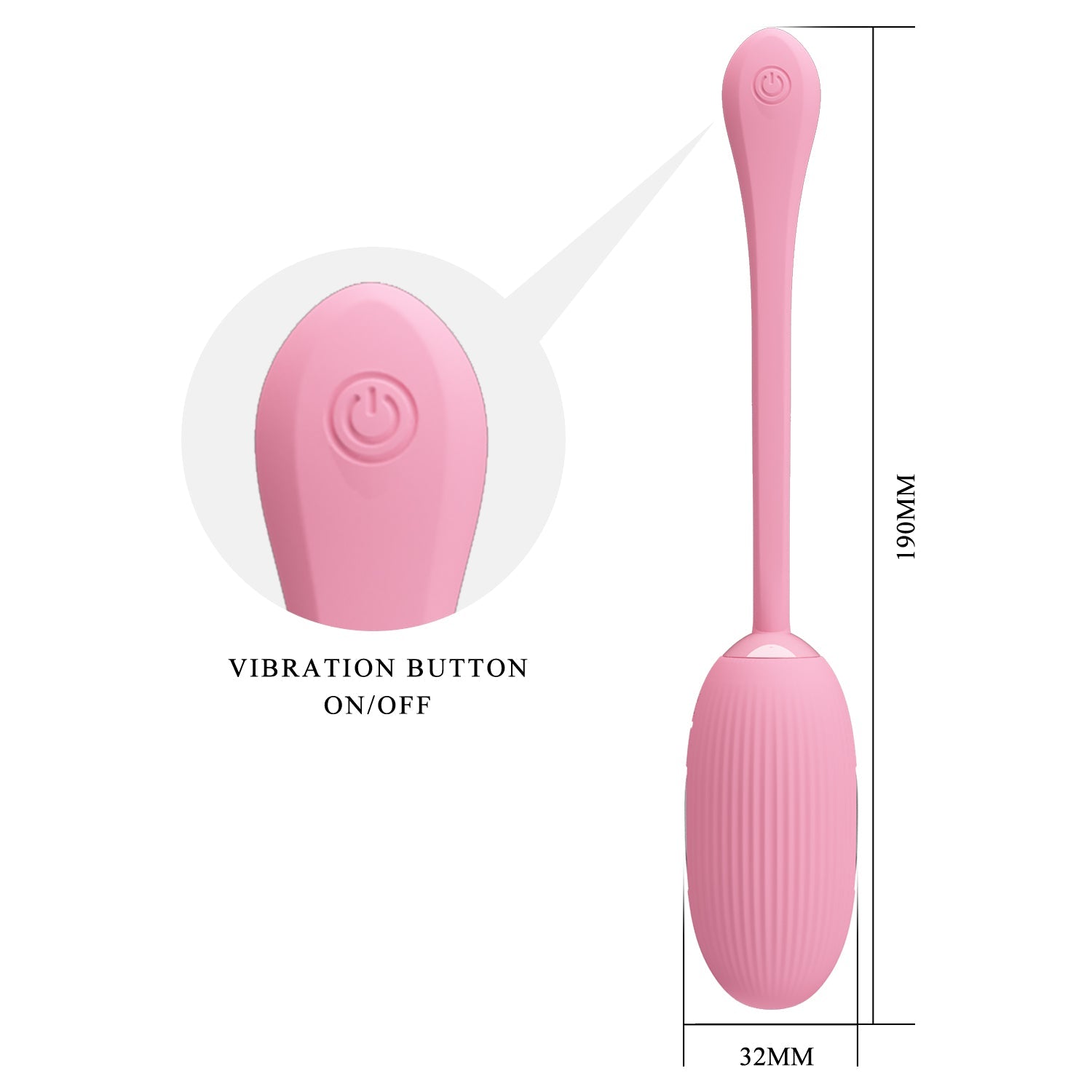 Pretty Love - Doreen App-Controlled Egg Massager Vibrator (Pink)