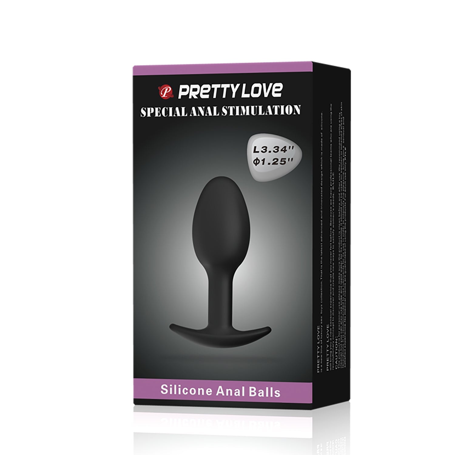 Pretty Love - Nút chặn hậu môn bằng silicon Heavy Balls (Đen)