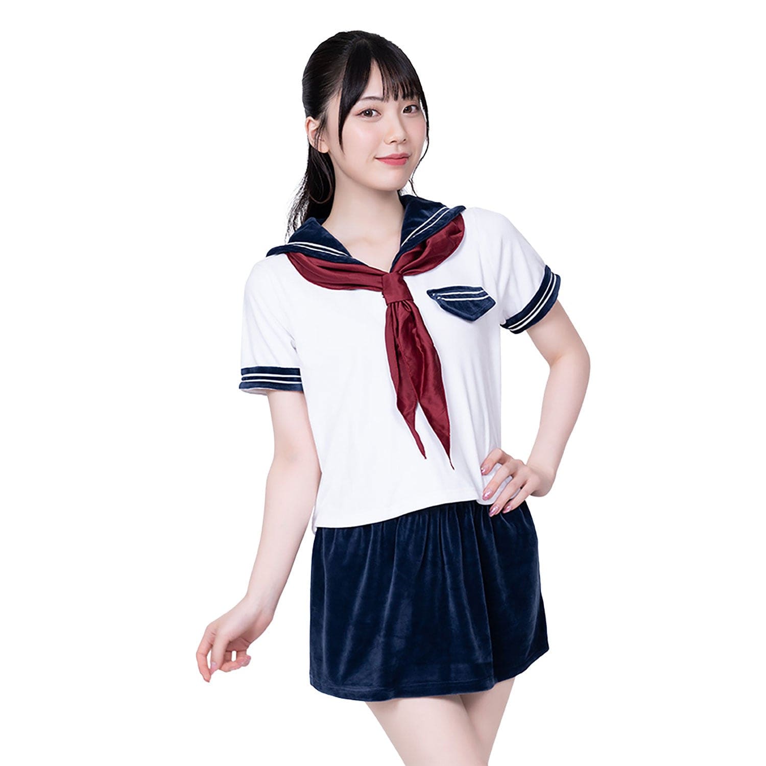 AandT - Fluffy and Cute Sailor Uniform Costume (White) AT1034 CherryAffairs