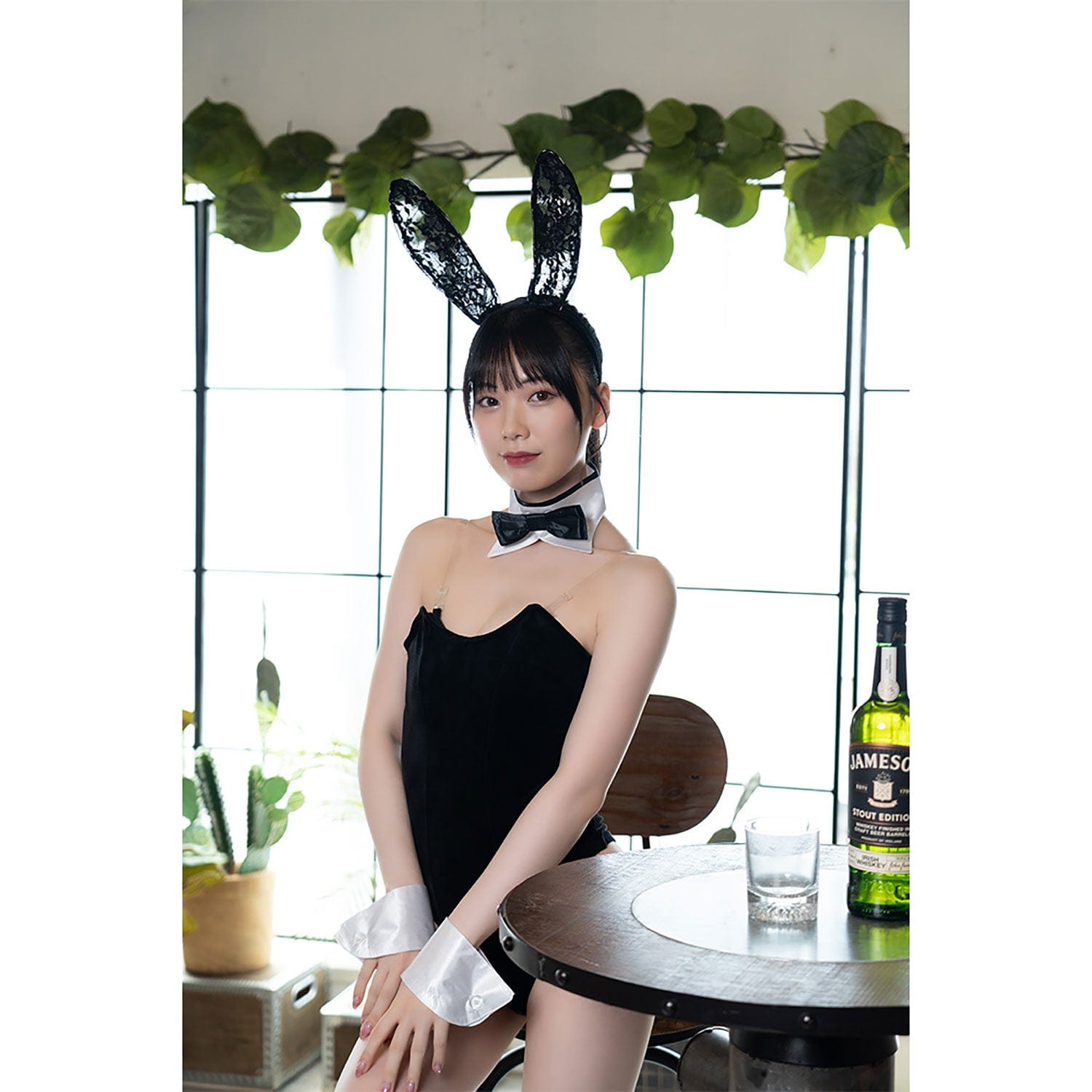 AandT - Fluffy and Cute Sexy Bunny Girl Costume (Black) AT1035 CherryAffairs