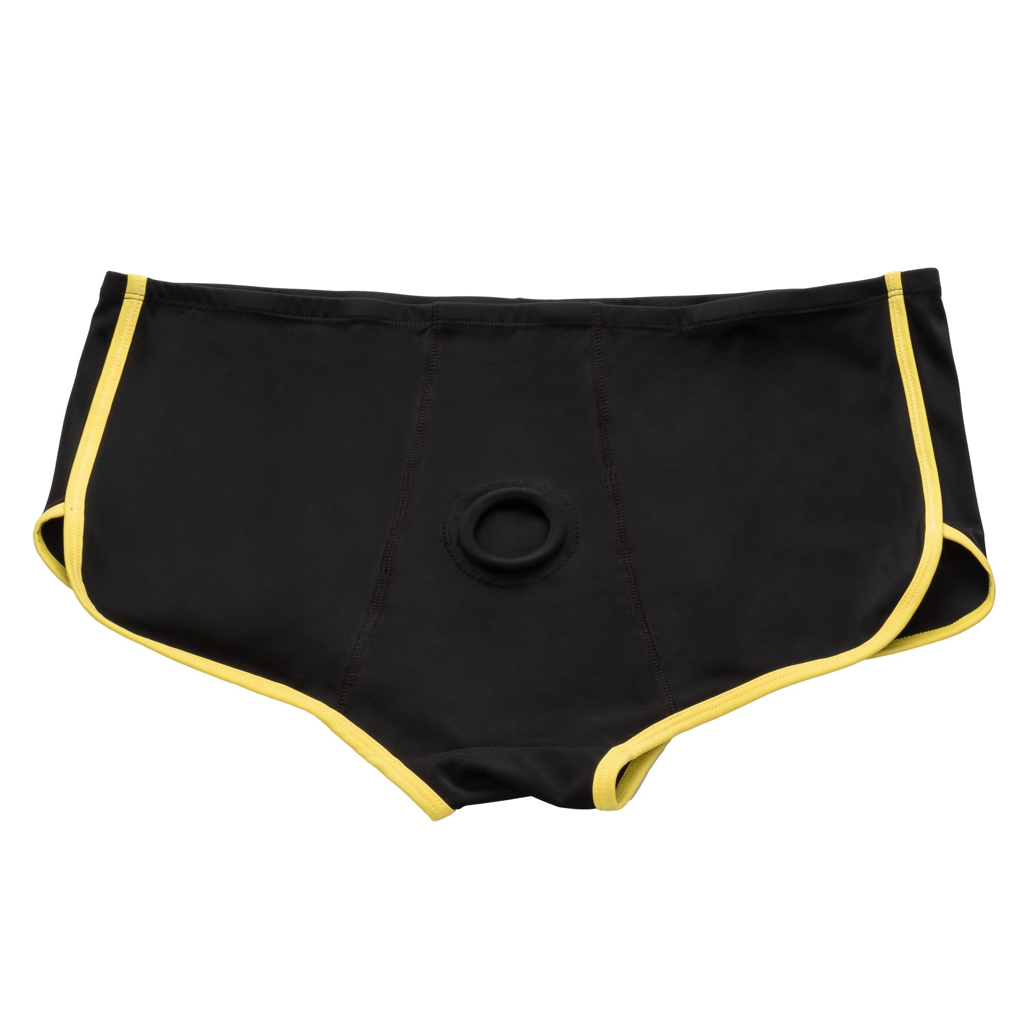 California Exotics - Boundless Black and Yellow Brief Strap On Harness CherryAffairs