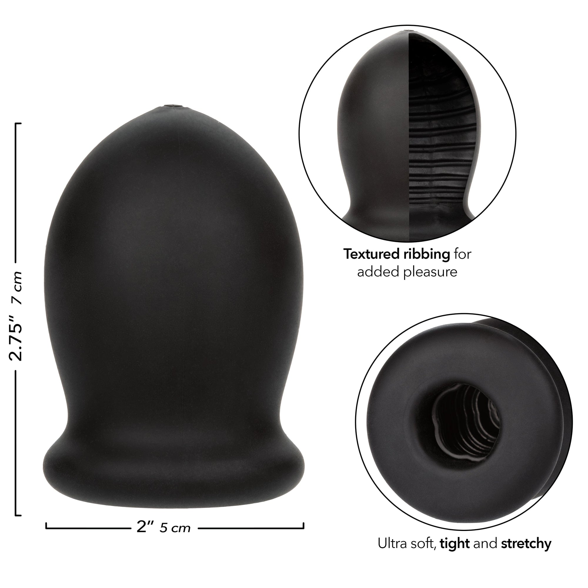 California Exotics - Boundless Rechargeable Vibrating Stroker Masturbator (Black) CE2024 CherryAffairs