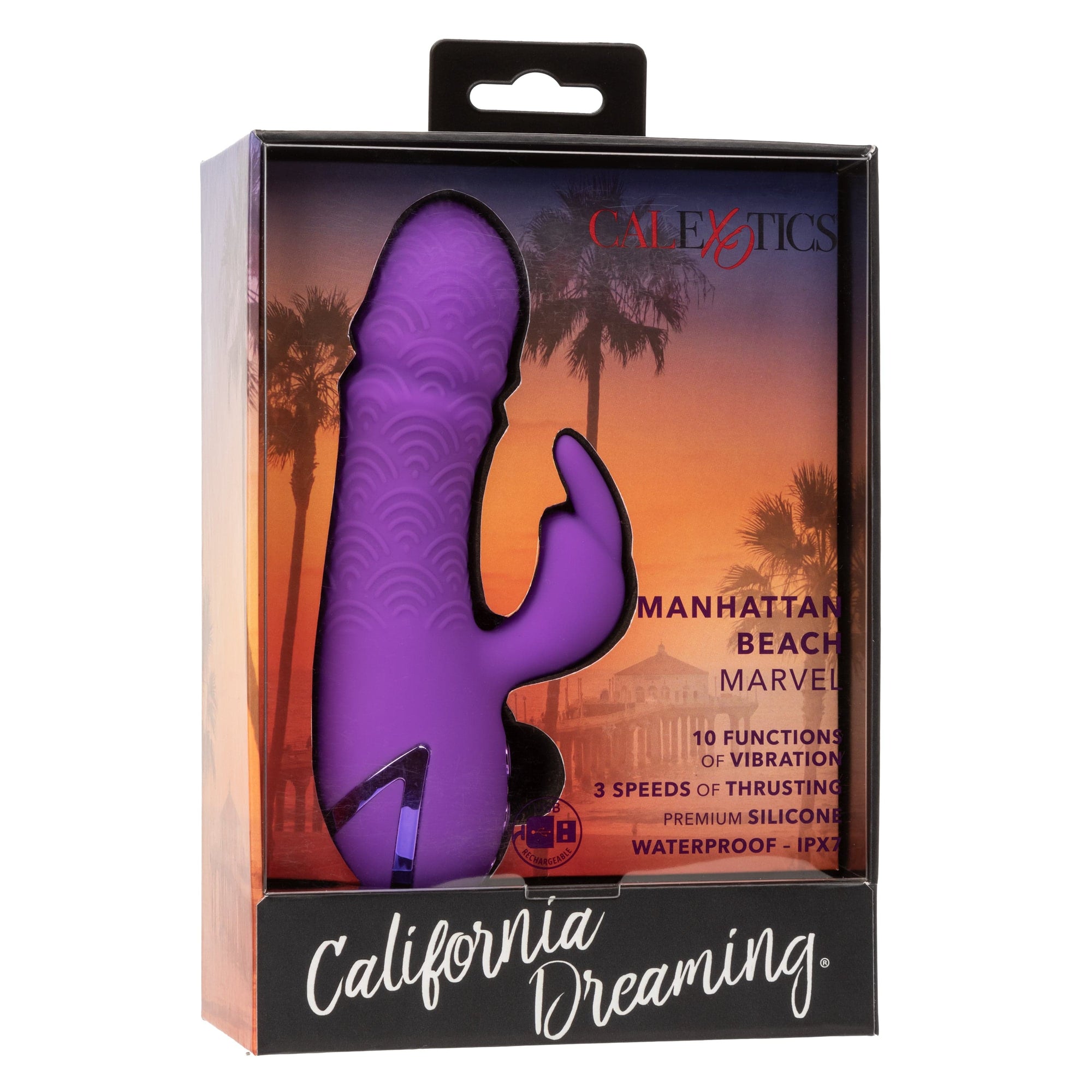 California Exotics - California Dreaming Manhattan Beach Marvel Rabbit Vibrator (Purple) CE2103 CherryAffairs