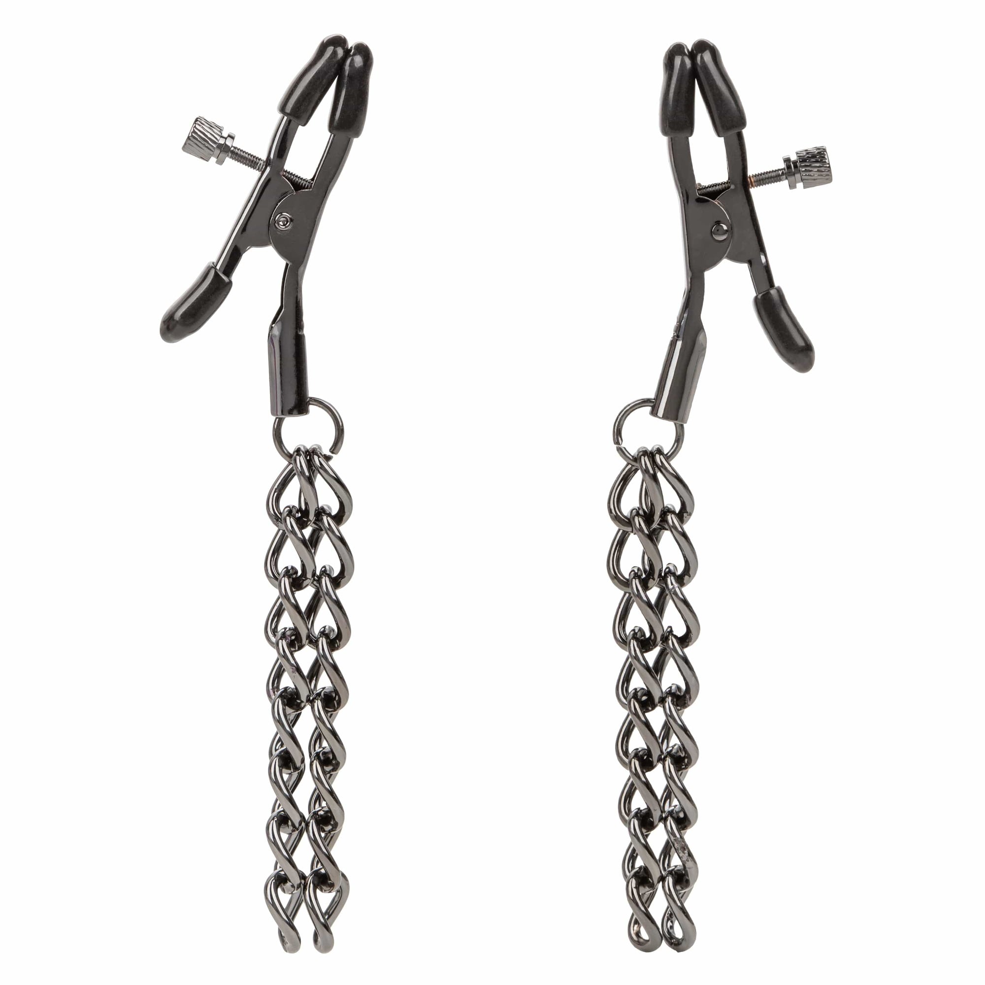 California Exotics - Euphoria Collection Chain Nipple Clamps (Black) CE2068 CherryAffairs