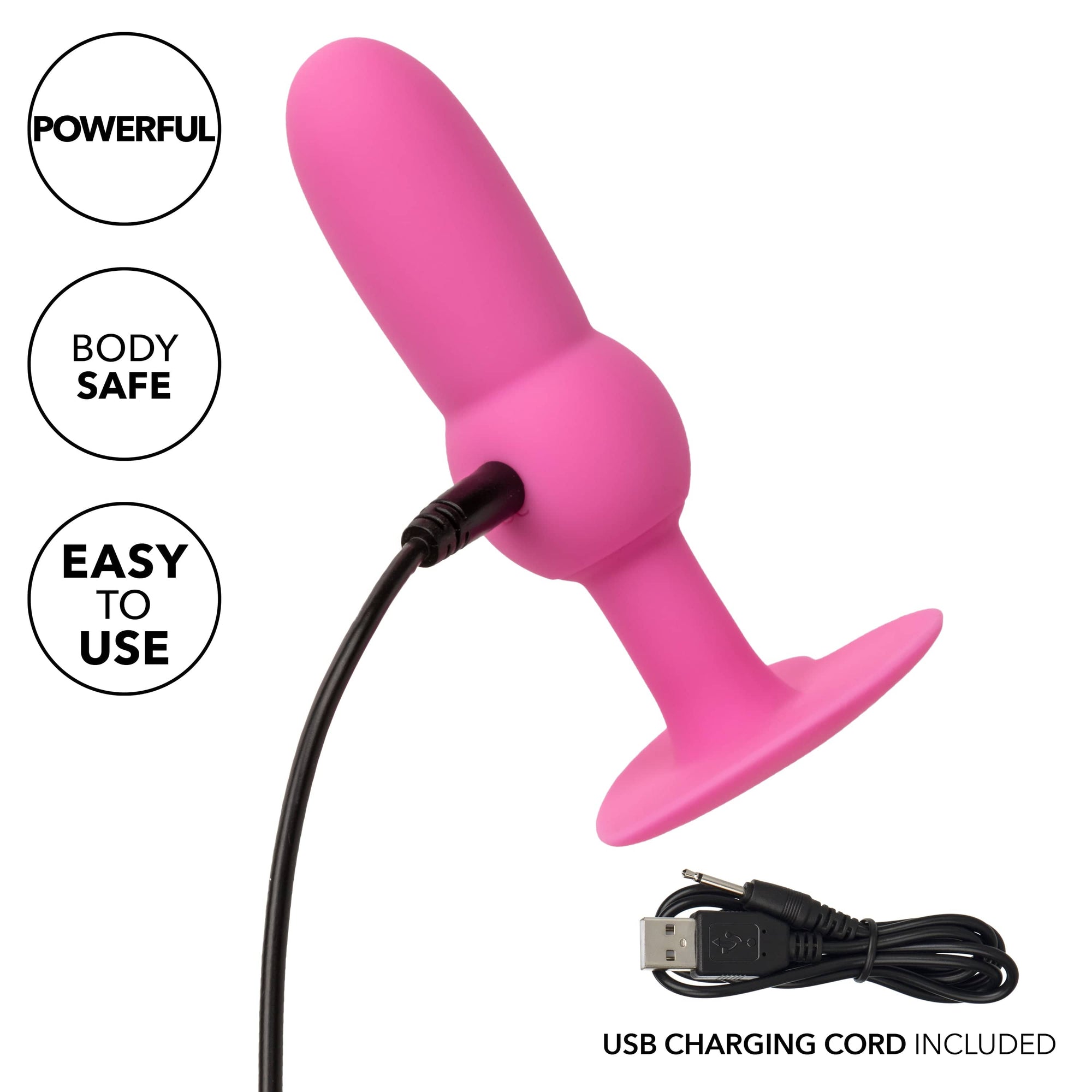 California Exotics - First Time Vibrating Beaded Probe Anal Plug (Pink) CE2060 CherryAffairs