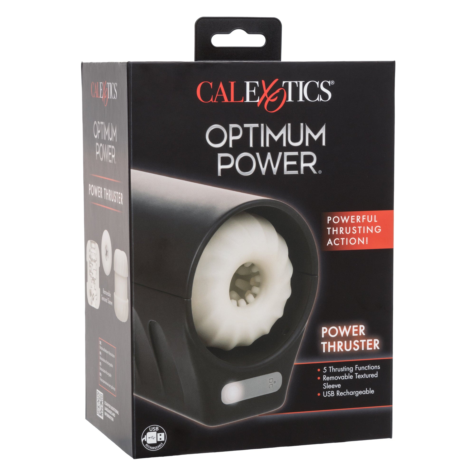 California Exotics - Optimum Power Power Thruster Soft Stroker Masturbator (Black) CE2047 CherryAffairs