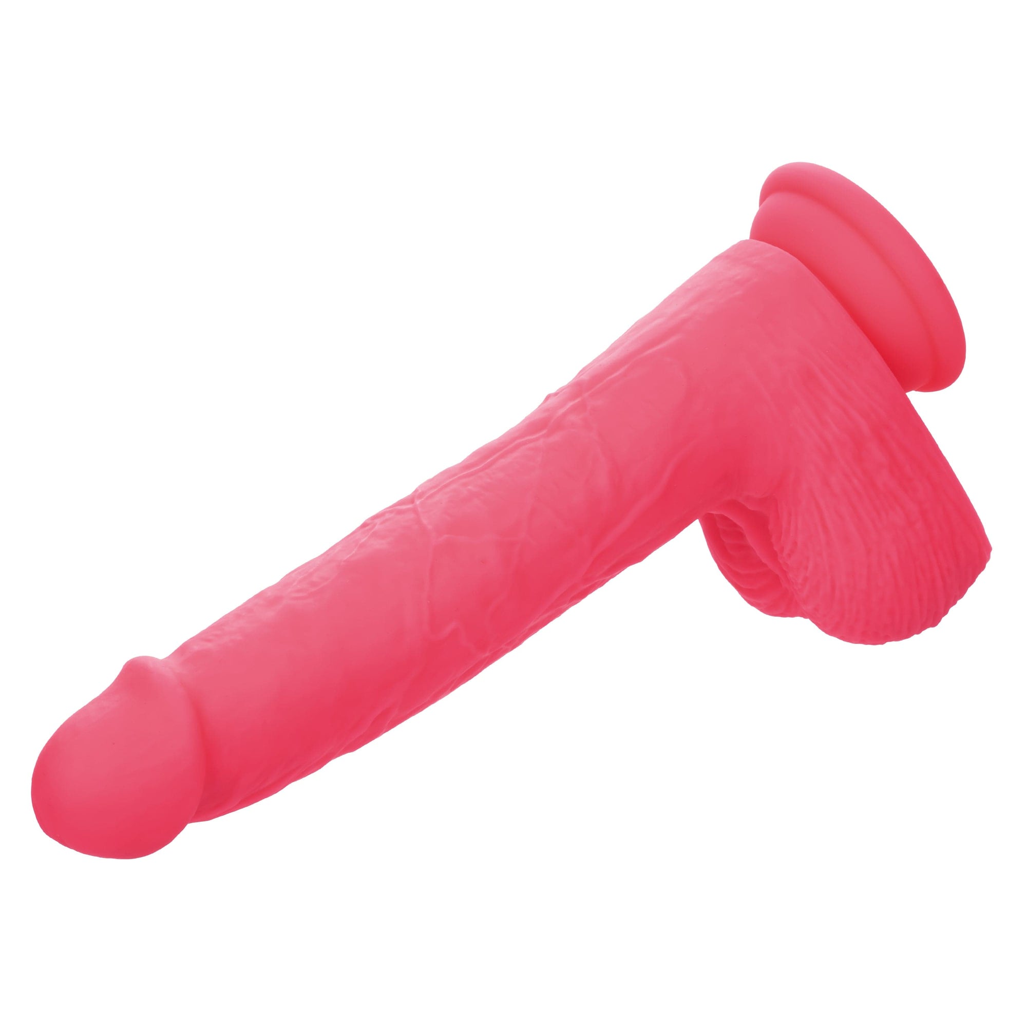 California Exotics - Rechargeable Rumbling and Thrusting Silicone Studs Realistic Dildo with Balls 9.5" (Pink) CE2046 CherryAffairs