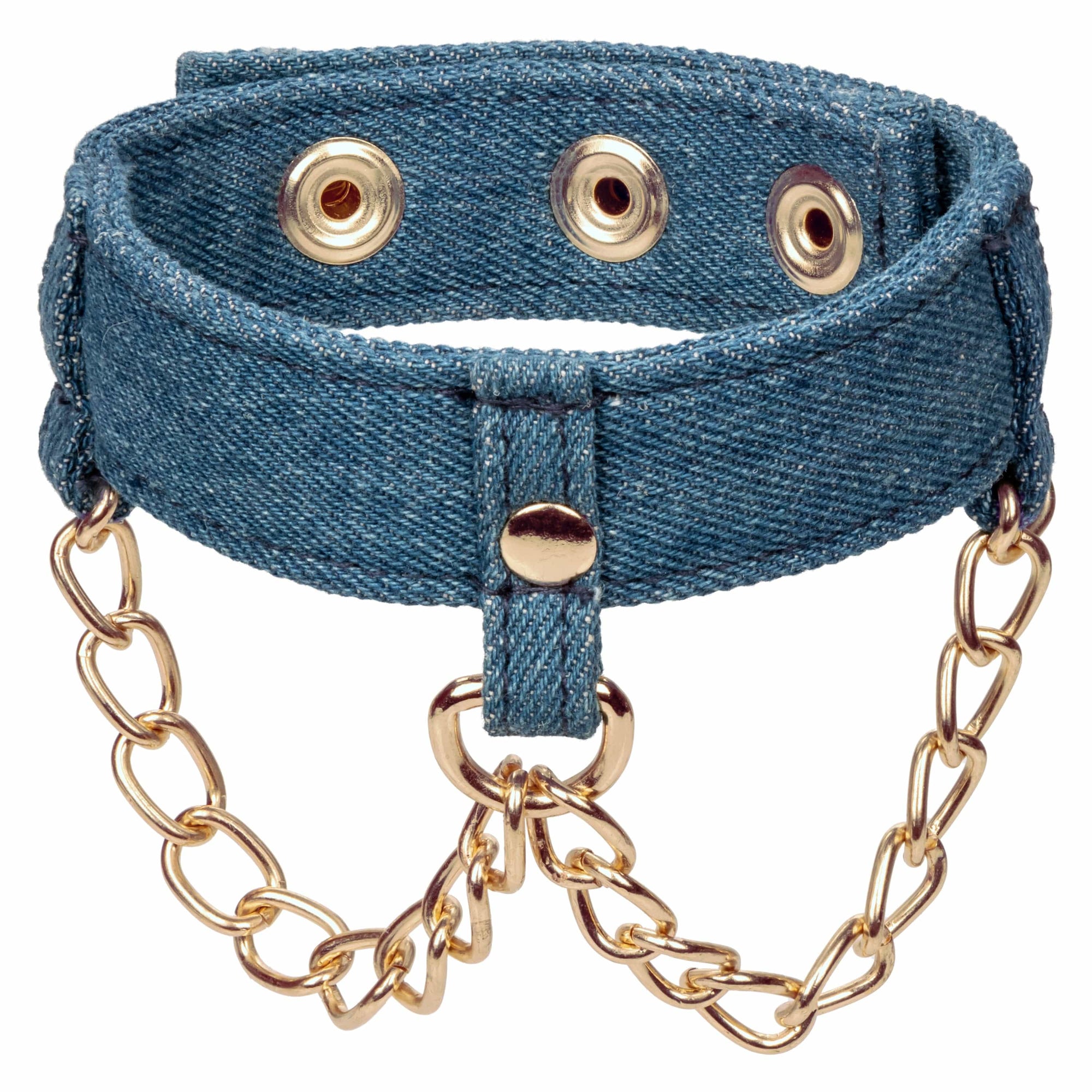 California Exotics - Ride 'em Premium Denim Collection Ankle Cuffs (Blue) CE2088 CherryAffairs