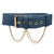 California Exotics - Ride 'em Premium Denim Collection Collar with Leash (Blue) CE2084 CherryAffairs