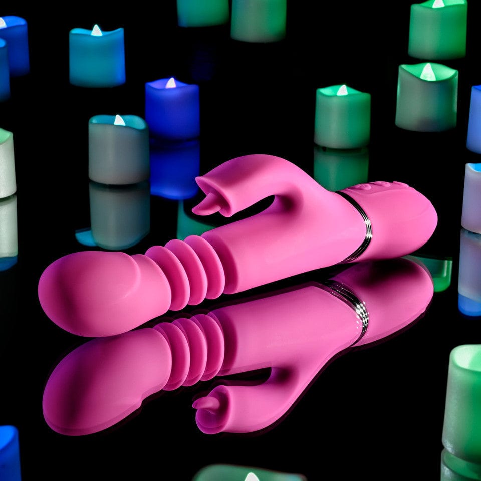 Evolved - Pink Dragon Thursting Rabbit Vibrator (Pink) EV1173 CherryAffairs