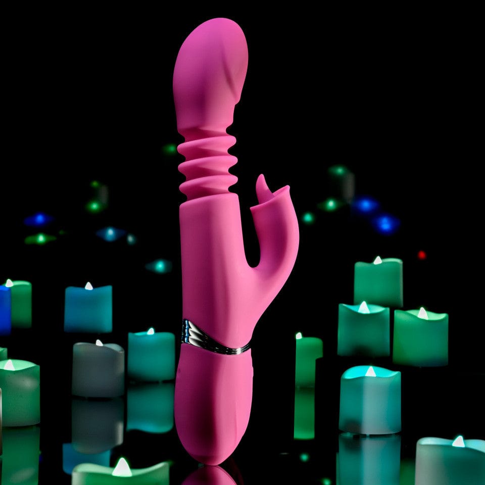 Evolved - Pink Dragon Thursting Rabbit Vibrator (Pink) EV1173 CherryAffairs