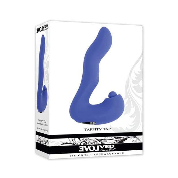 Evolved - Tappity Tap Dual G Spot Vibrator Massager (Blue) EV1160 CherryAffairs