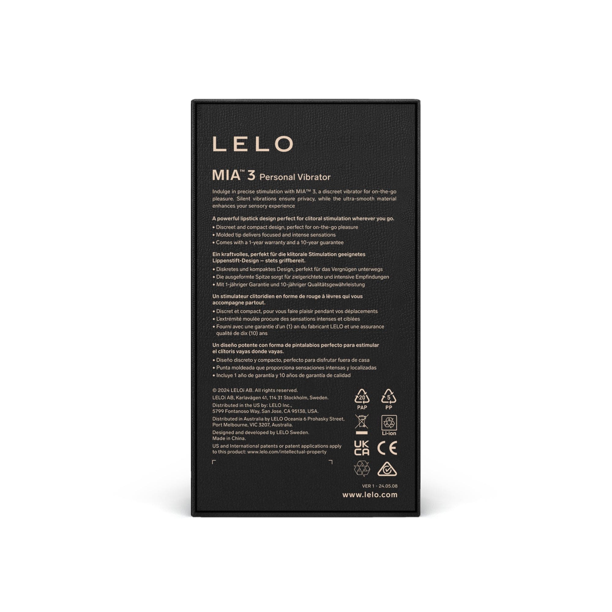 LELO - Mia 3 Personal Bullet Vibrator CherryAffairs