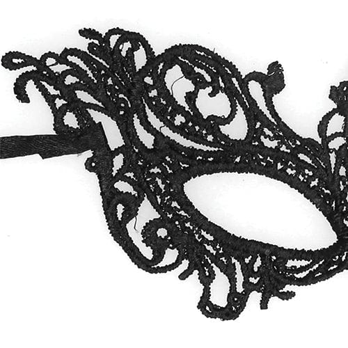 Shots - Ouch Black and White Lace Eye Mask Royal (Black) ST1067 CherryAffairs