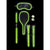 Shots - Ouch Bondage Kit #1 Glow in the Dark (Black) ST1079 CherryAffairs