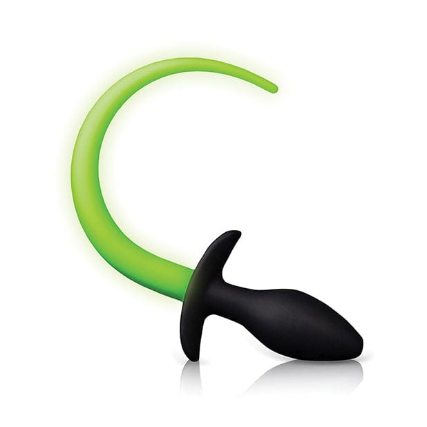 Shots - Ouch Puppy Tail Plug Glow in the Dark (Black) ST1080 CherryAffairs