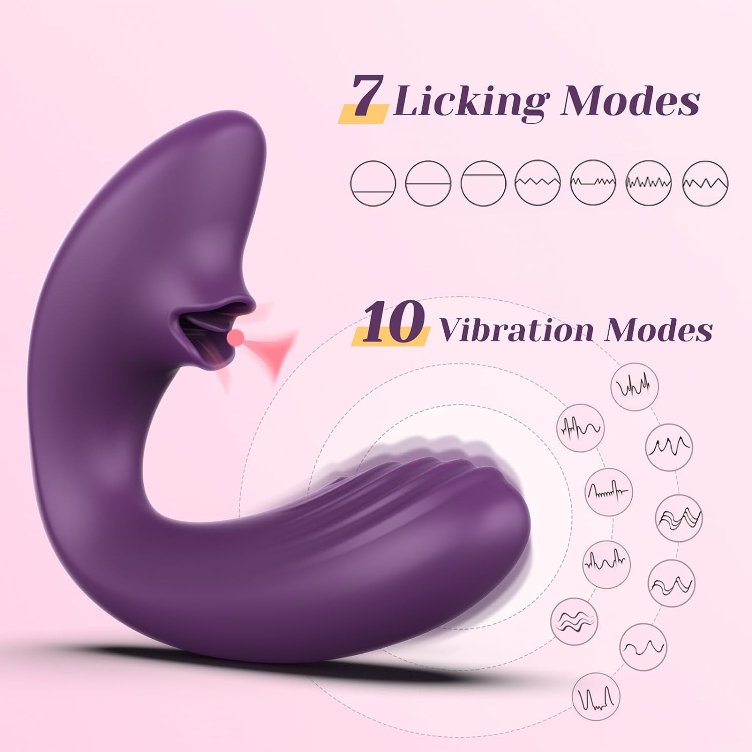 Tracy's Dog - Juicy Clitoral Licking Vibrator OG Lick (Purple) TRD1028 CherryAffairs