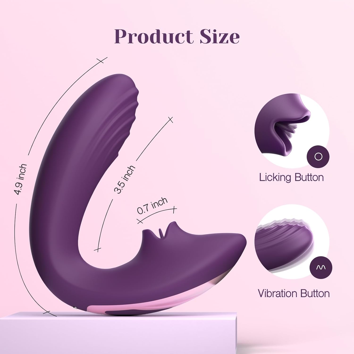 Tracy's Dog - Juicy Clitoral Licking Vibrator OG Lick (Purple) TRD1028 CherryAffairs