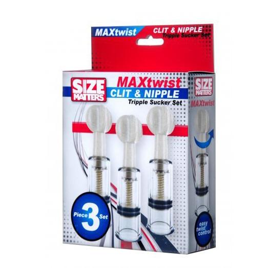 XR - Size Matters Max Twist Triplets Núm vú và Máy hút âm vật