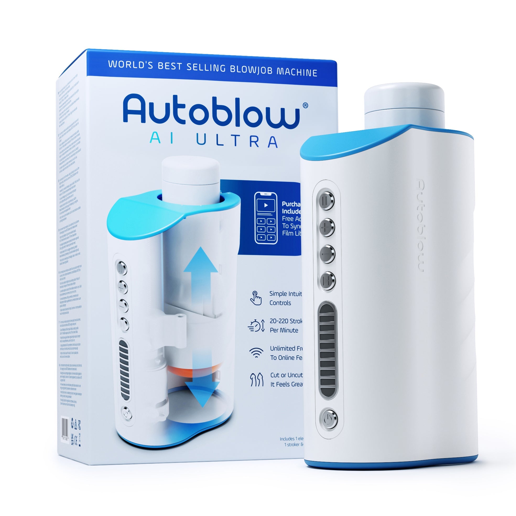 Autoblow - Máy thủ dâm rảnh tay AI Ultra Machine (Trắng)