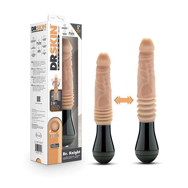 Blush Novelties - Dương vật giả rung lắc DrSkin Silicone Dr Knight (Màu be)