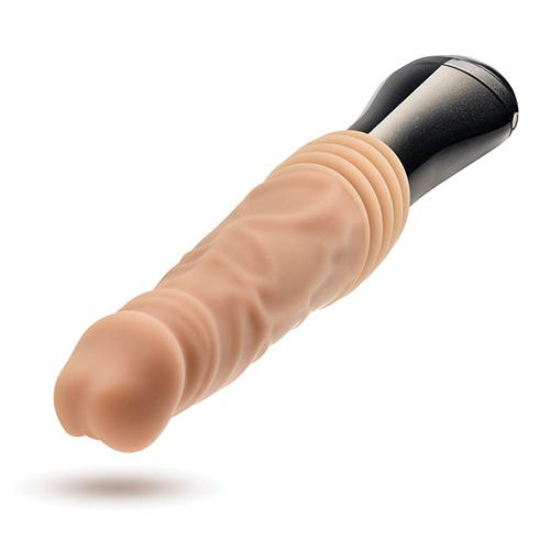 Blush Novelties - DrSkin Silicone Dr Knight Thrusting Gyrating Vibrating Dildo (Beige)