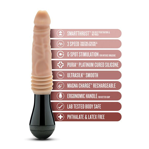 Blush Novelties - Dương vật giả rung lắc DrSkin Silicone Dr Knight (Màu be)