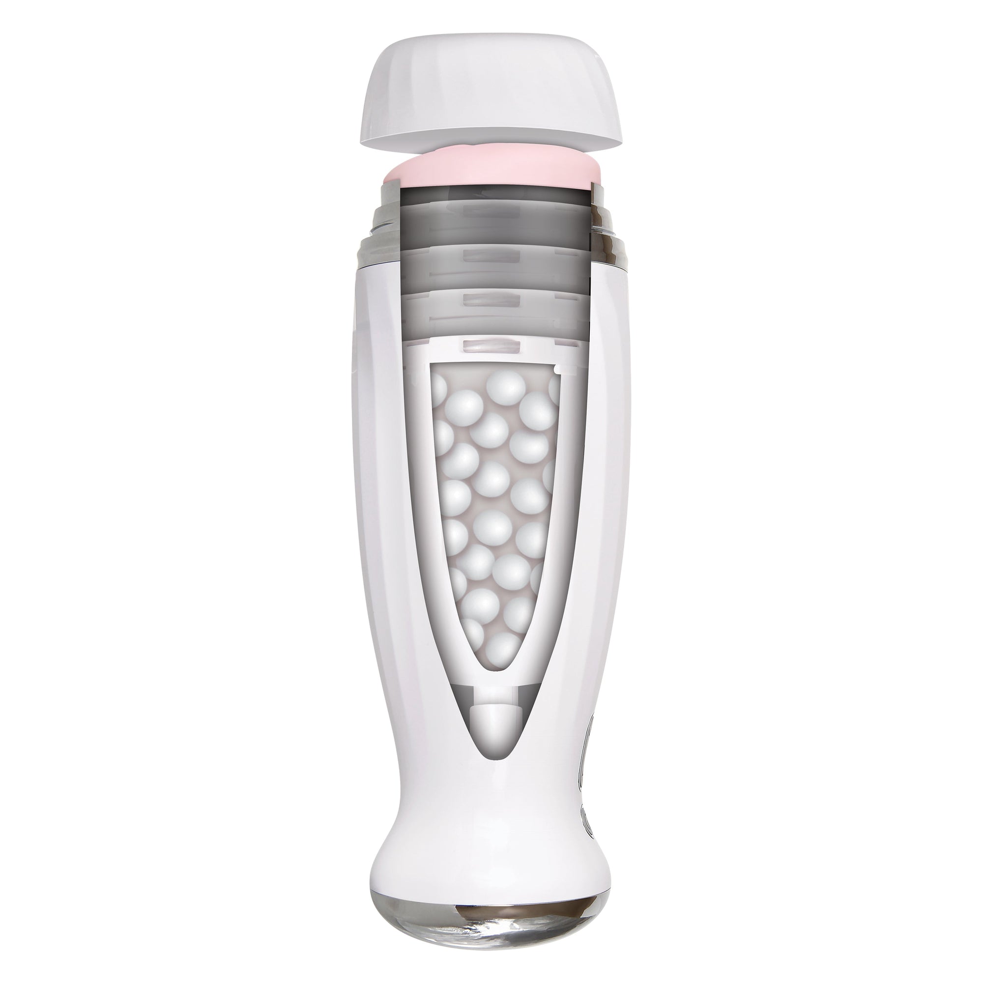 Zero Tolerance - The Thrusting Rechargeable Vibrating Stroker Masturbator (White)