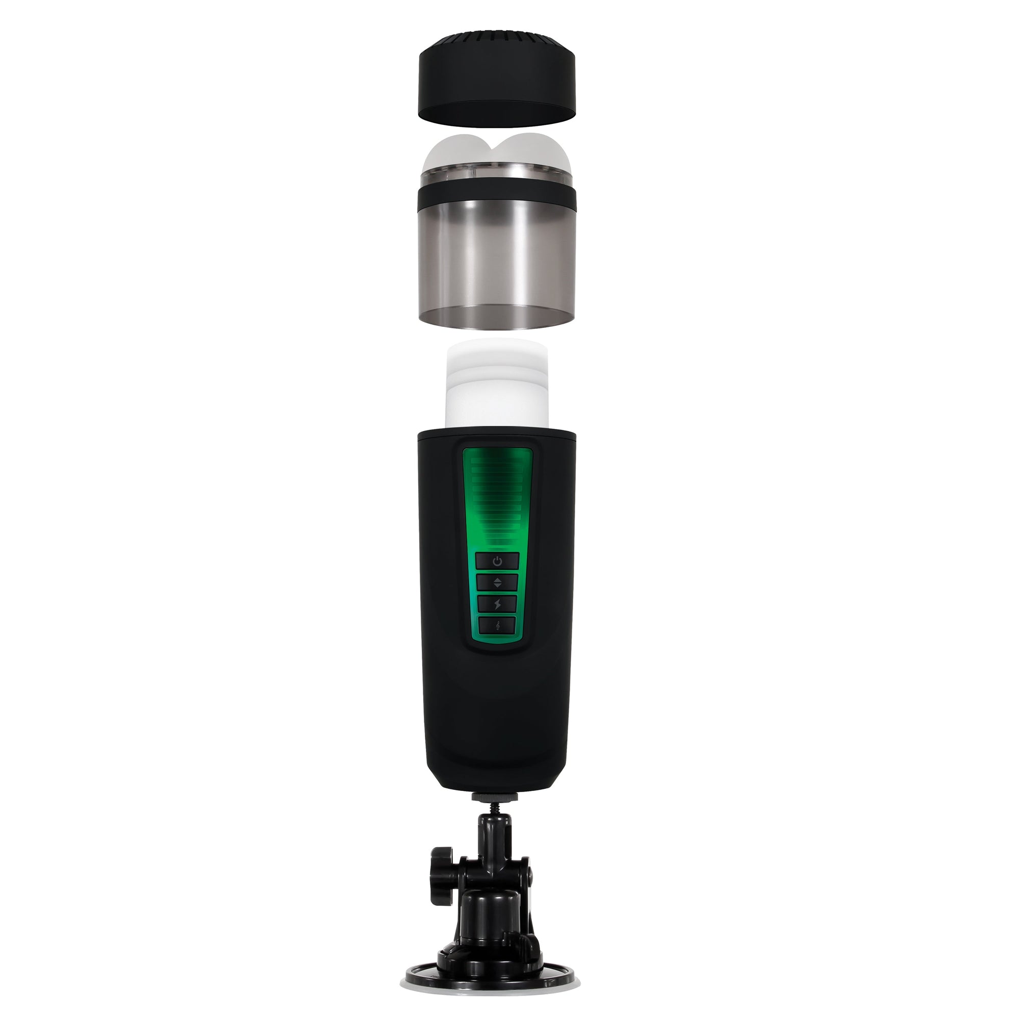 Evolved - Gender X Message In A Bottle Spinning Thrusting Stroker Masturbator (Black)