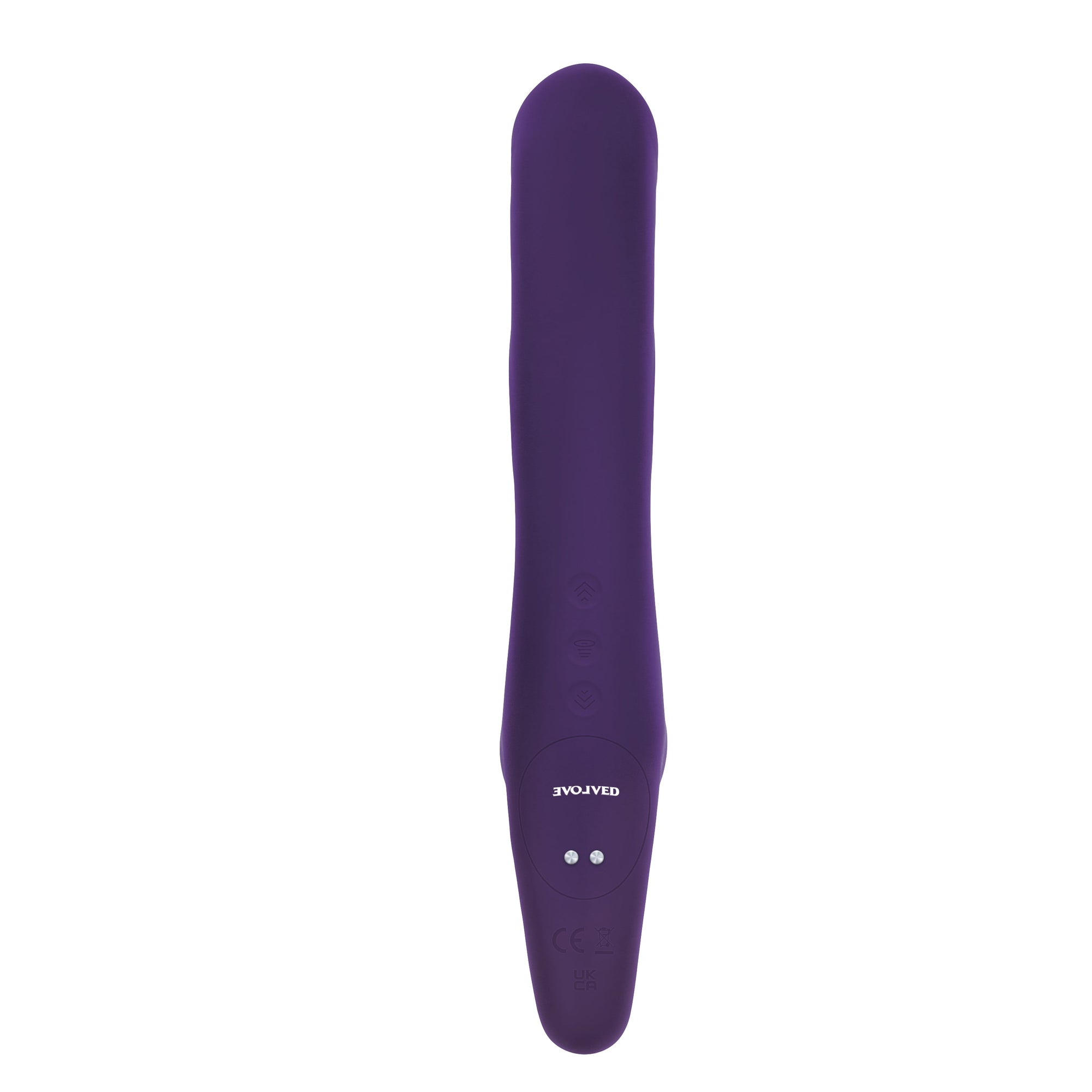 Evolved - 2 Become 1 Remote Tongue Licking Clitoral Air Stimulator Dildo (Purple)