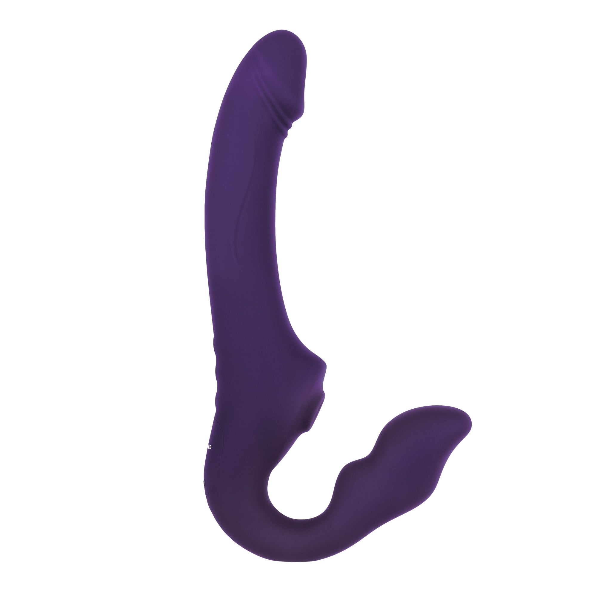 Evolved - 2 Become 1 Remote Tongue Licking Clitoral Air Stimulator Dildo (Purple)