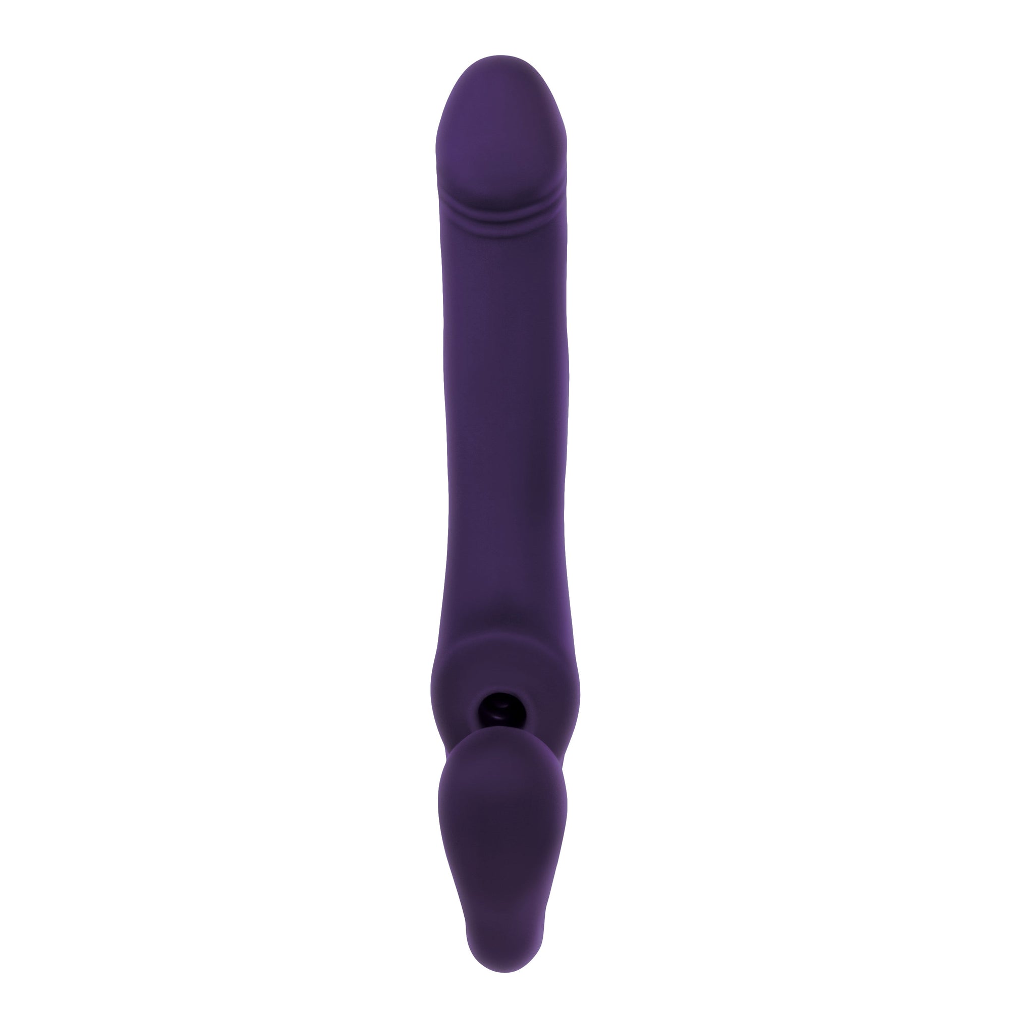 Evolved - 2 Become 1 Remote Tongue Licking Clitoral Air Stimulator Dildo (Purple)