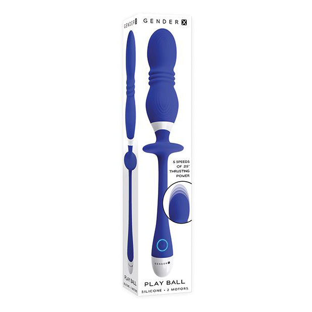 Evolved - Gender X Play Ball Thrusting Egg Vibrator (Blue)