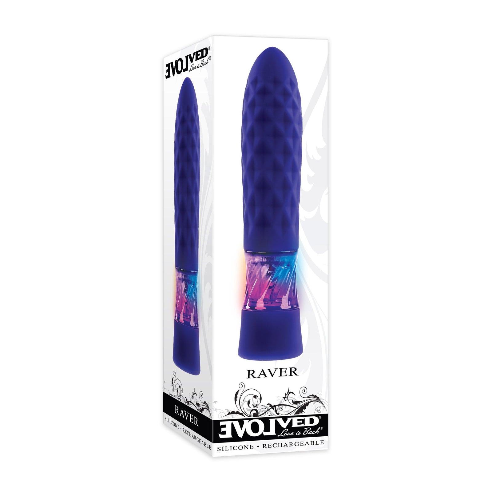 Evolved - Máy rung Raver Silicone có thể sạc lại (Màu xanh)