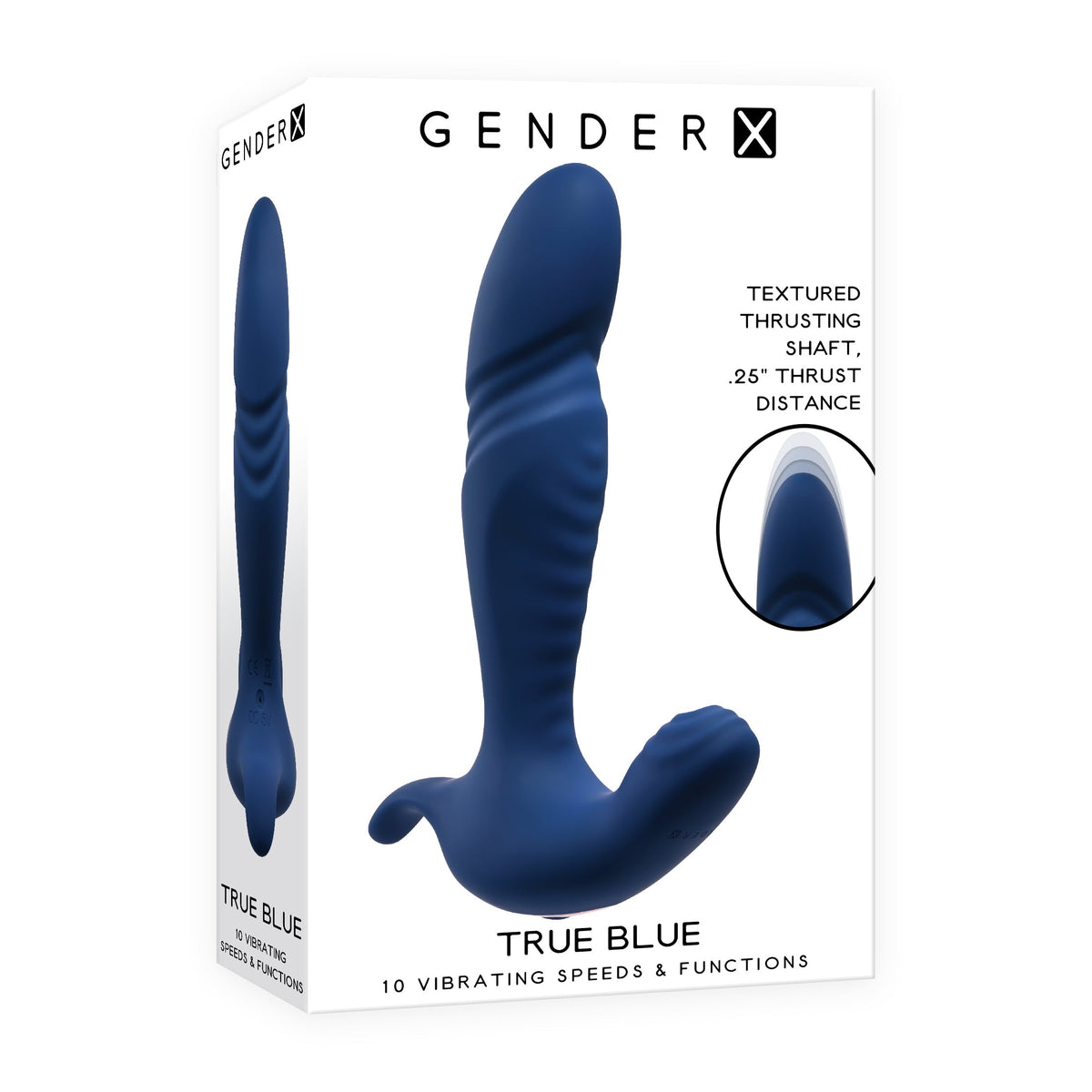 Evolved - Máy mát xa tuyến tiền liệt đẩy mạnh Gender X True Blue (Màu xanh)