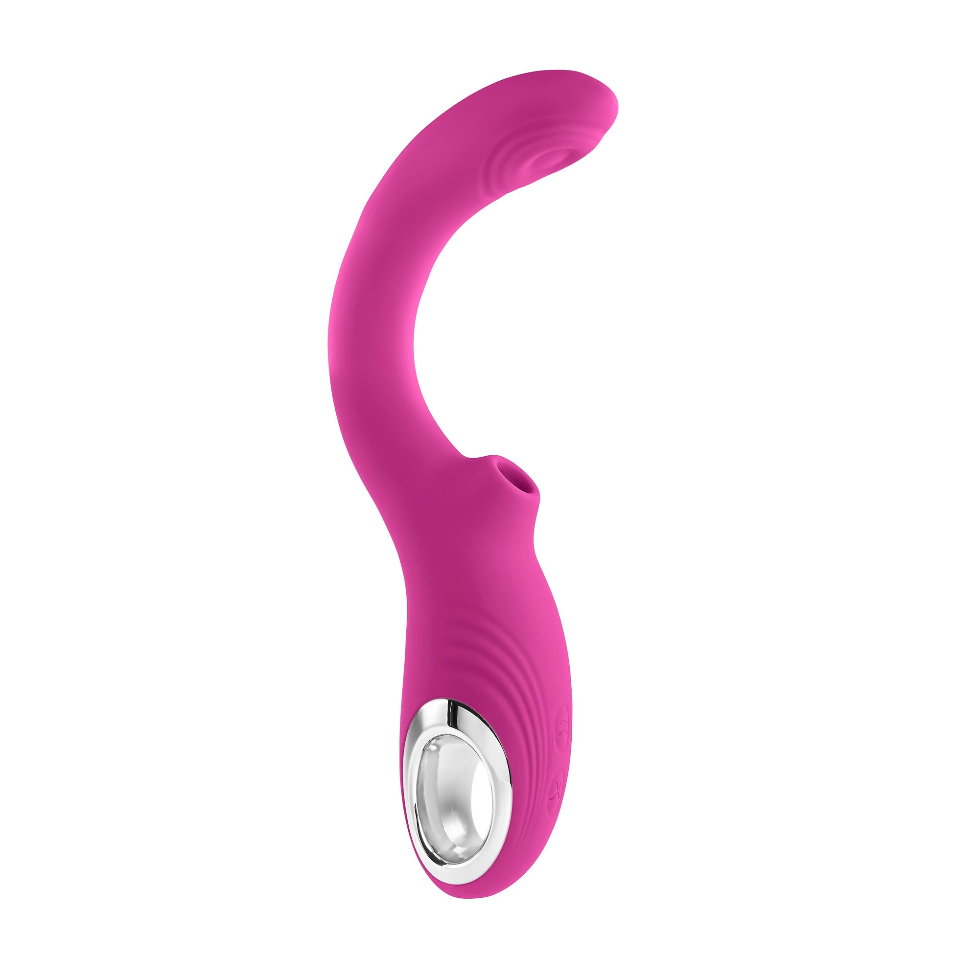 Evolved - Strike A Pose Flexible Clitoral Air Stimulator with Vibrating Dildo (Pink)