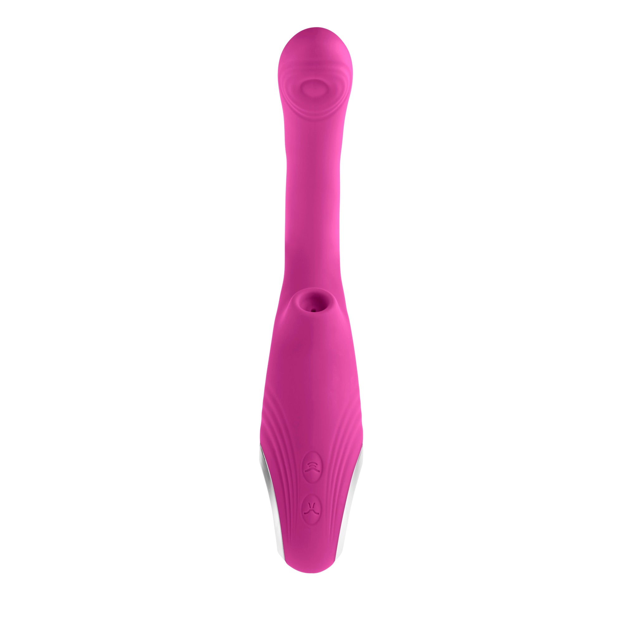 Evolved - Strike A Pose Flexible Clitoral Air Stimulator with Vibrating Dildo (Pink)