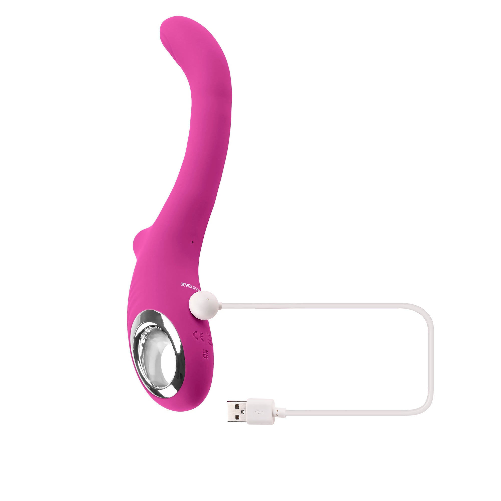 Evolved - Strike A Pose Flexible Clitoral Air Stimulator with Vibrating Dildo (Pink)