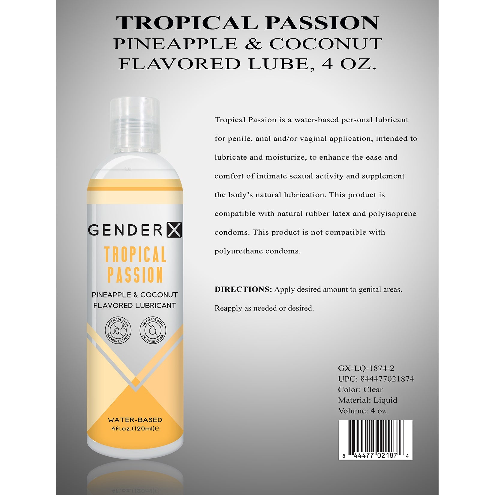 Evolved - Gel bôi trơn hương dứa và dừa Tropical Passion dành cho nam giới