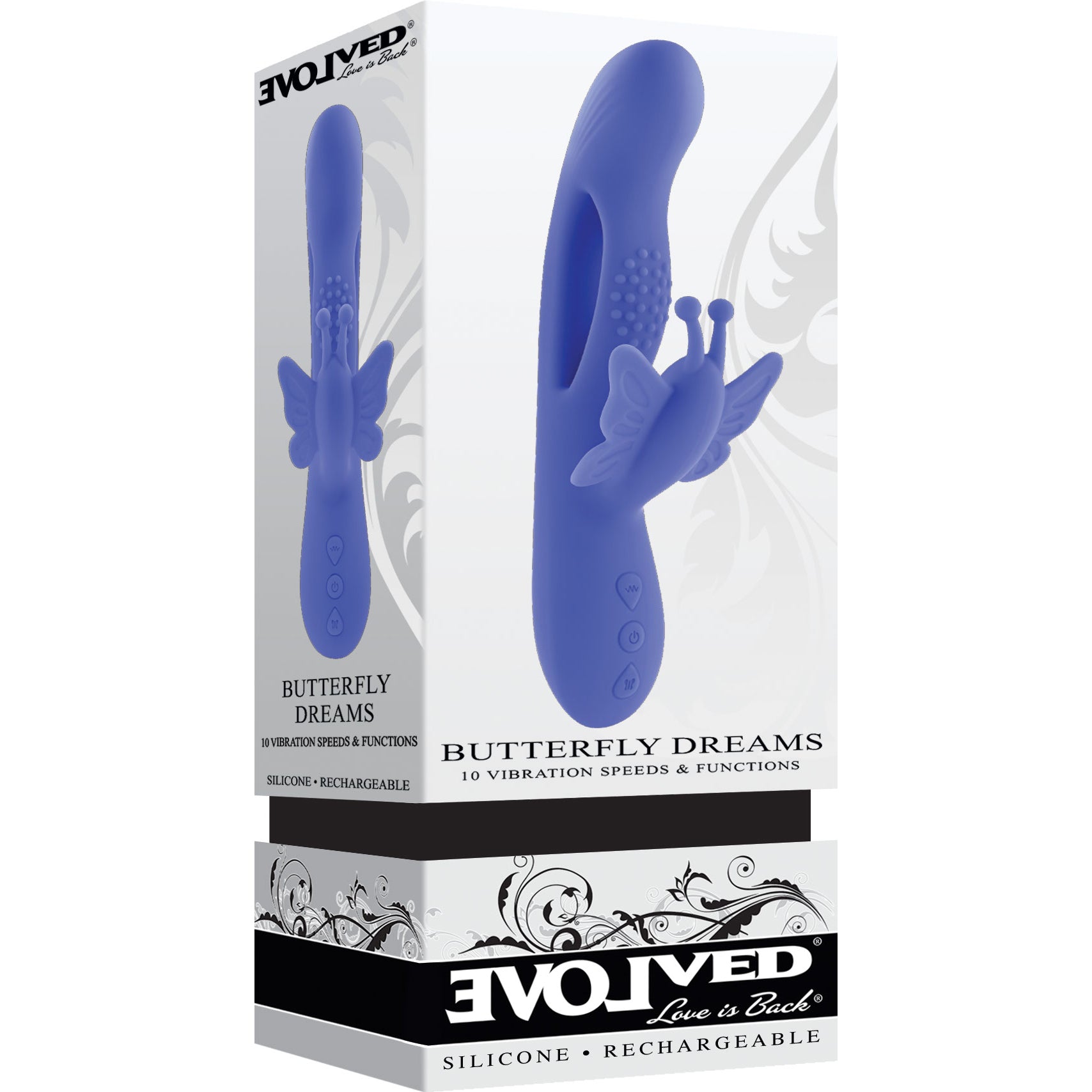 Evolved - Vibrator Kelinci Butterfly Dreams (Biru)