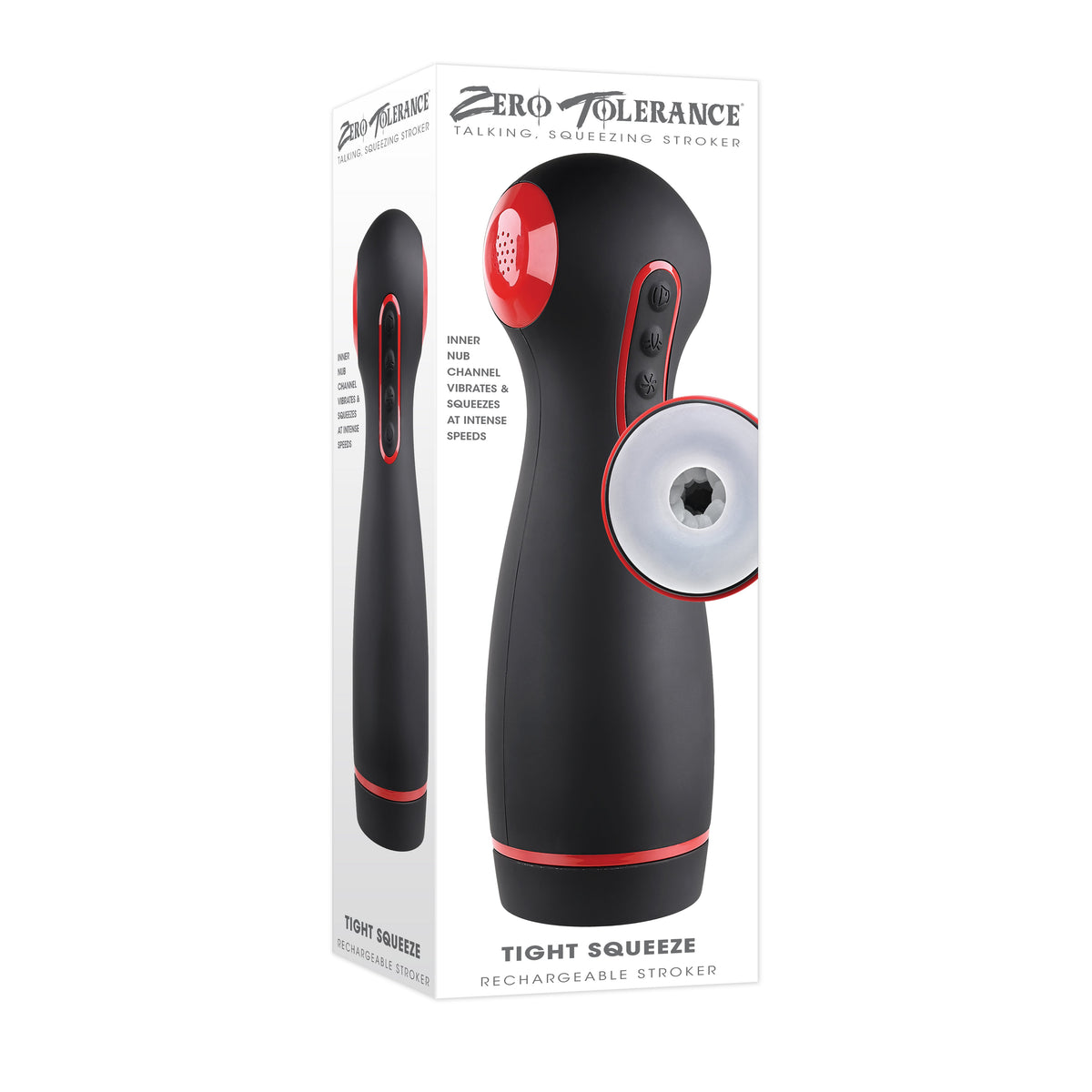 Zero Tolerance - Tight Squeeze Rechargeable Stroker Masturbator (Black)