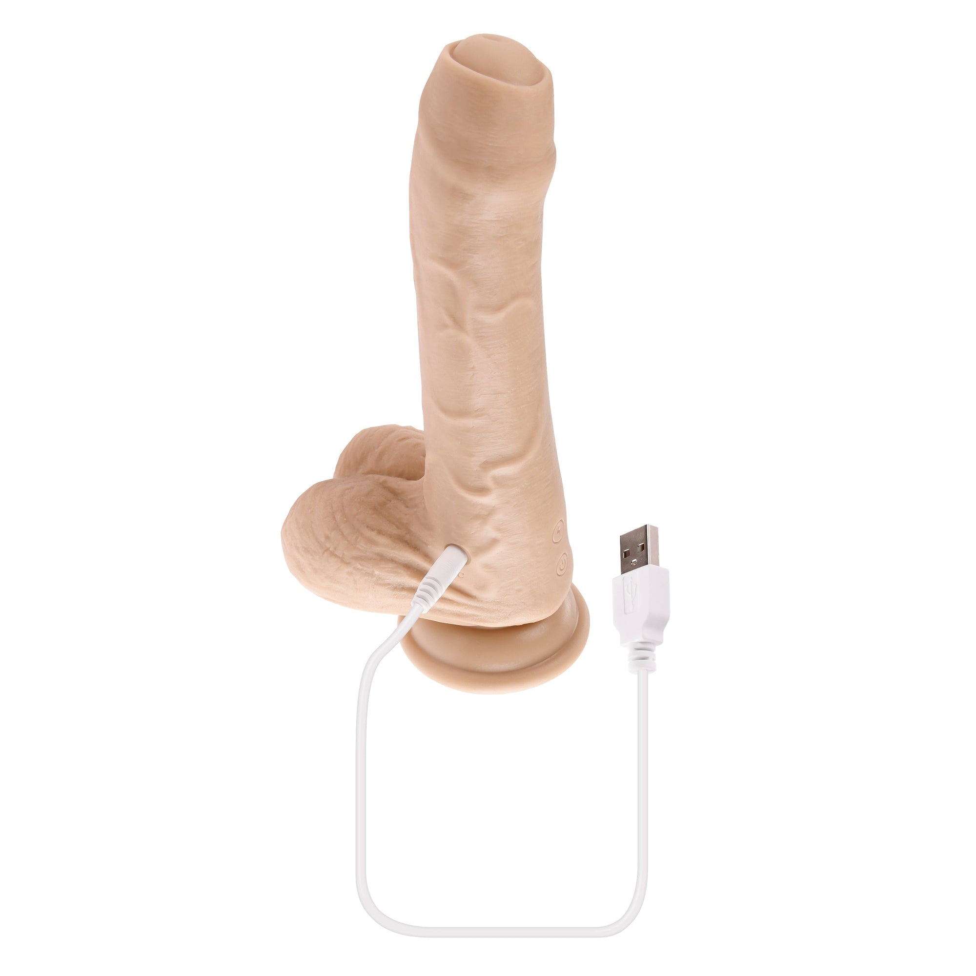 Evolved - Peek A Boo Dildo Bergetar Realistis Tanpa Sunat 8"