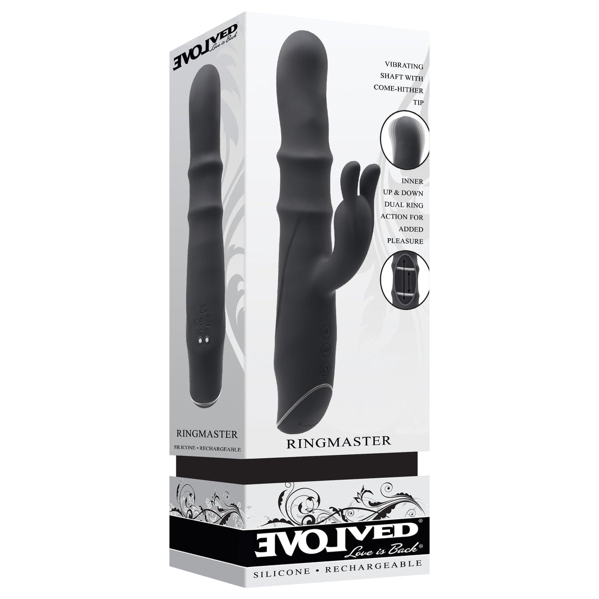 Evolved - Ringmaster Rabbit Vibrator (Hitam)