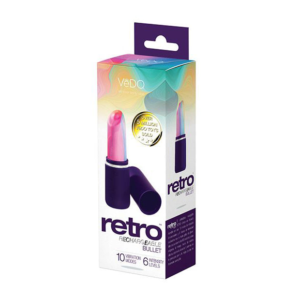 VeDO - Vibrator Lipstik Peluru Isi Ulang Retro