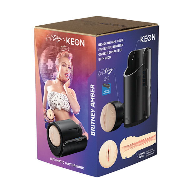 Kiiroo -  Keon Feel Stars Collection Stroker Combo Set Britney Amber (Beige)