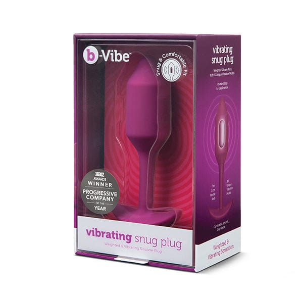 B-Vibe - Vibrating Silicone Weighted Snug Anal Plug M 112 g (Rose) Anal Beads (Vibration) Rechargeable 4890808221174 CherryAffairs